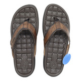 Chinelo Masculino Pegada Couro Legitimo Macio Confortavel