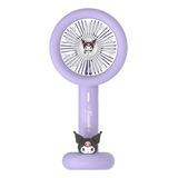 Miniventilador Portátil Sanrio Kawaii Kuromi Con Dibujos Ani