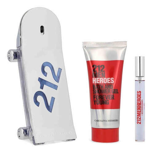 Set Carolina Herrera 212 Heroes For Him Edt 90ml Premium