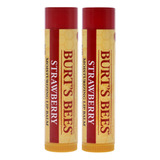 Bálsamo Labial Burts Bees, Hidratante Con Fresas, Paquete Do