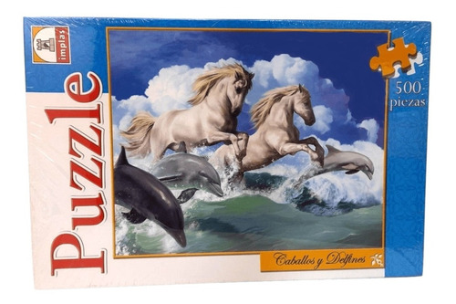 Rompecabezas Puzzle Caballos Y Delfines 500 Piezas