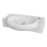 Lux Sany Lavabo Blanco Montado En Pared Para Llave Monomando