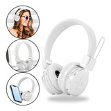 Fone De Ouvido Bluetooth Headphone Sem Fio Radio Sd Usb B-05 Cor Branco