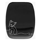 Mousepad Com Poio De Pulso Ergonômico Gatinho Minimalista