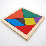 Puzzle De Ingenio Tangram Rompecabezas 7 Piezas Didactico