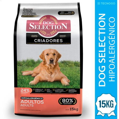 Alimento Dog Selection Perros Adultos Hipoalergenico 15kg