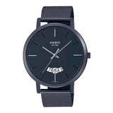 Reloj Casio Mtp-b100mb-1evdf Hombre 100% Original Color De La Correa Negro Color Del Bisel Negro Color Del Fondo Negro