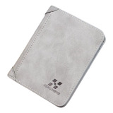 Cartera De Cuero Plegable Para Hombre De Moda Casual Color Grey