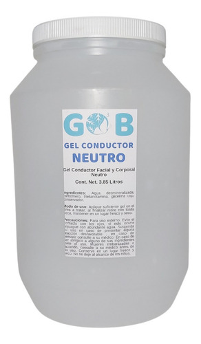 Gel Conductor Neutro Para Aparatología - Gob - 3.85 Litros