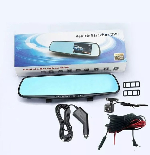 Espejo Retrovisor Doble Camara Reversa Dvr 4.3 Inch 1080p