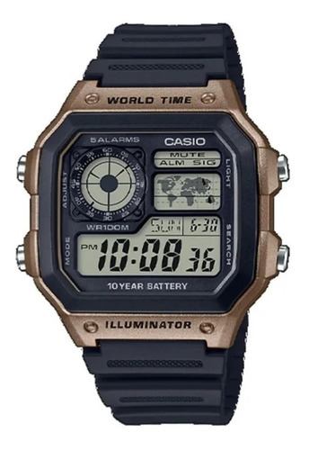 Reloj Casio Rectangular Digital 10y Hombre Original