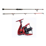 Combo Pesca Variada Rio -costa- Caña 2.40mts+reel Mystix 3bb