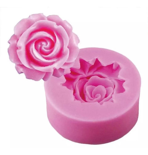 Molde De Silicona Fondant Flor Rosa 46236