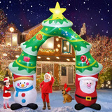 Arco Inflable Gigante De Navidad De 9 Pies Con Papá Noel/muñ