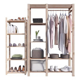 Mueble Closet, Armario De Madera, Estante Para Ropa