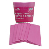 Capa Descartável Para Corte E Tintura Pink  100 Unidades 