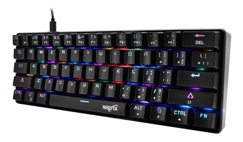 Teclado Mecanico Gamer Retroiluminado Rgb 61 Teclas Ps4