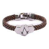 Diamrt Assassins Creed Pu Pulsera De Cuero Tejido Pulsera De