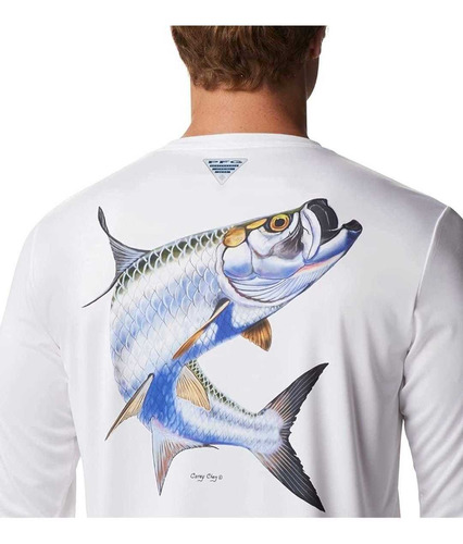 Remera Columbia Pfg Fish Series Talle Xl Filtro Ufp 50