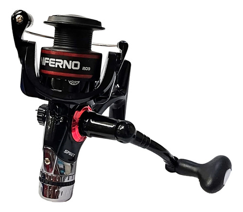Reel Frontal Spinit Inferno 203 Grafito Ruleman 2+1 Pesca