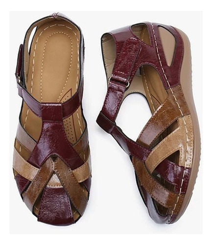 Sandálias Ortopédicas Femininas Sapatos Romanos Fivela