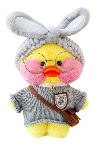 Peluche Pato Tik Tok Lalafanfan 30 Cm Incluye Ropa-accesorio