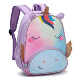 Mochila Feminina Infantil Pequena Creche Passeio In2300-m Cor Unicornio