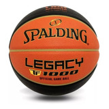 Pelota Basquet Spalding Cuero Tf 1000 Legacy N°7 Profesional Color Naranja/negro