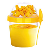 Vaso Para Yogurt Cereales Y Frutas Titiz + Cuchara