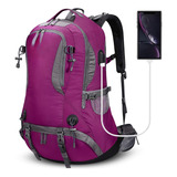 Mochila De Senderismo Impermeable De 50 L. Violeta