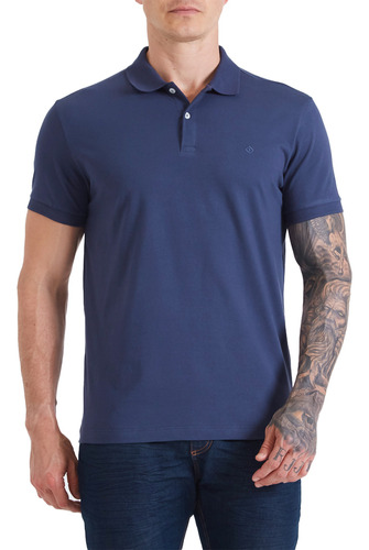 Camisa Polo Forum Muscle In24 Marinho Masculino