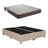 Cama Box Casal Bipartido Blindado Iso 150 D45 Bege - Ortobom