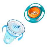 Vaso 360 Magic Cup Antiderrame +  Plato Gyro Bowl 360 Niños