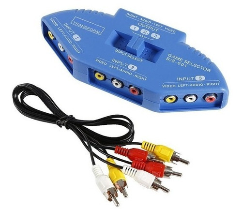 Selector De Audio Video Rca (3 Entran 1 Sale) -  G Catan