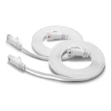 Busohe Cable Ethernet Cat6 De 6 Pies, 2 Unidades, Blanco, Ca