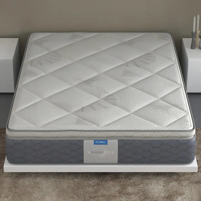Colchón King Size Restonic Descanso Seguro Ortopédico Tratamiento Antibacterial Gris