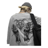 Camiseta Hands Gris Oversize