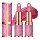 2pcs Labios Con Purpurina, Lápiz Labial Glitter Star