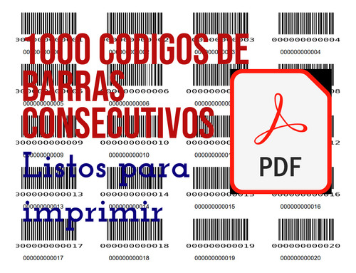 1000 Codigos De Barra Consecutivos (0001-1000)