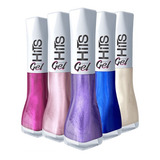 Kit Perolado Esmalte Hits 5free Efeito Gel 05 Cores