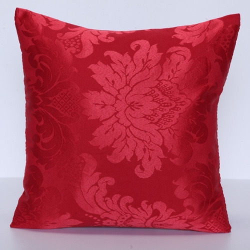 Presente De Natal Capa De Almofada 50x50cm Jacquard Vermelho