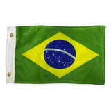 Bandeira Do Brasil 22x33cm Dupla Face Com Ilhós