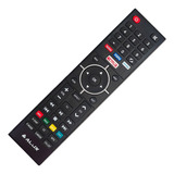 Control Remoto Alux Smart Tv Ty-49c-1 Netflix + Funda Y Pila