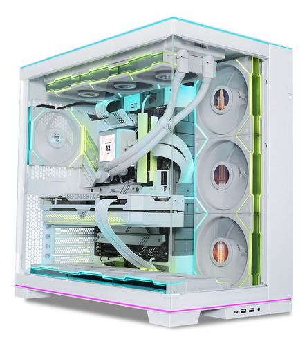 Gabinete Para Jugadores Lian Li O11 Dynamic Evo Rgb Wt Temp Glass, Color Blanco