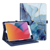 Funda Fintie, Mármol Oceánico, Compatible iPad De 9ª/8ª/7ª