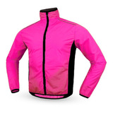 Blusa Corta Vento Fluorescente Ciclismo Bike Refletivo Rosa