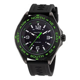 Nautica Reloj Para Hombre Con Correa De Silicona Negra Napcw