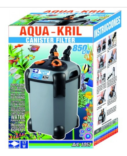 Aquakril Filtró Canister Acuario Marino 850l/h