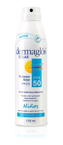 Protector Solar Dermaglós Niños Fps50 Spray Continuo X170 ml