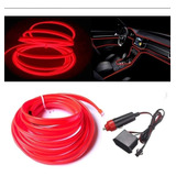 Hilo Tira Luz Neon Colores Led Conector 12v Auto Rojo 3m